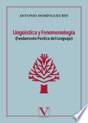 libro Lingüística Y Fenomenología. Fundamento Poético Del Lenguaje